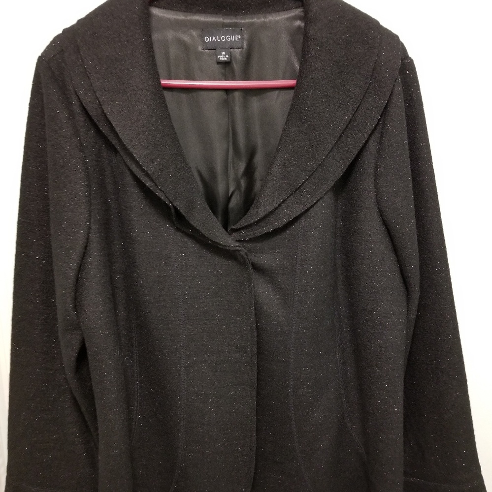 New silver speckled charcoal blazer